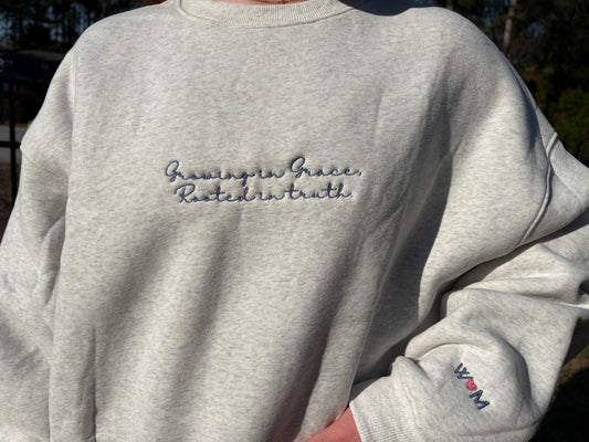 ROOTED Embroidered Crew